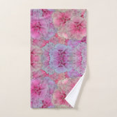 ピンクカーネーションヴィンテージスタイル バスタオルセット (ハンドタオル)