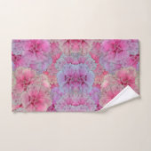 ピンクカーネーションヴィンテージスタイル バスタオルセット (ハンドタオル)