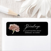 ピンクカーネーション差出人住所 ラベル (インサイチュ)
