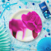 ピンクカーネーション紙プレート ペーパープレート (パーティー)