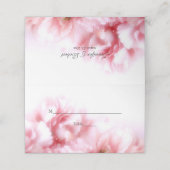 ピンクカーネーション結婚ズ折り畳み座席表 プレイスカード (外部開封)