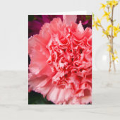 「ピンクカーネーション1。」 グリーティングカード (黄色い花)
