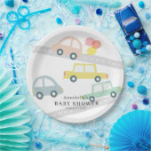 ピンクカーバルーン白い女の子ベビーシャワー ペーパープレート (パーティー)