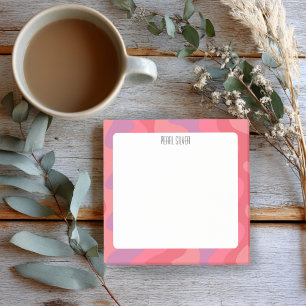 ピンクカーブカスタムシックモノグラムパーソナライズされた ポストイット