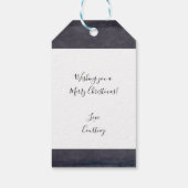 ピンクカーモダンブラックチョークホリデークリスマス ギフトタグ (裏面)