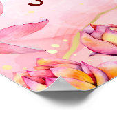 ピンクガネシャロータス結婚インディアンの歓迎サイン ポスター (角)