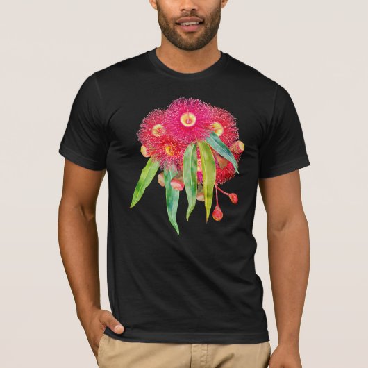 ピンクガムツリー ユーカリの花 Tシャツ (正面)