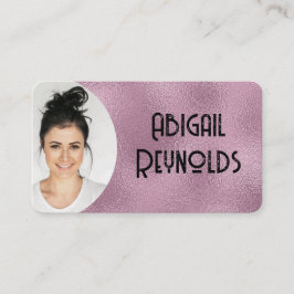 ピンクガラスのフォトフレーム 名刺