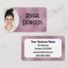 ピンクガラスのフォトフレーム 名刺