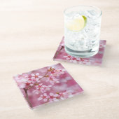 ピンクガラスコスター ガラスコースター (アングル)