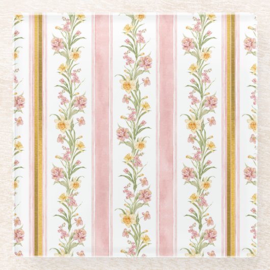 ピンクガラスコースター ガラスコースター (正面)