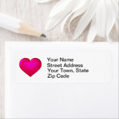 ピンクガラスハート ラベル (インサイチュ)