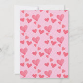 ピンクガレントニンズガールズナイトディナーディナーカクテルパーティー 招待状 (裏面)