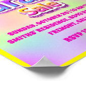 ピンクガレージ&ヤードセールでシャインブライト ポスター (角)