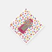 ピンクガンボールマシンキャンディバブルガム誕生日 スタンダードカクテルナプキン (角)