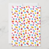 ピンクガンボールマシンキャンディバブルガム誕生日 招待状 (裏面)