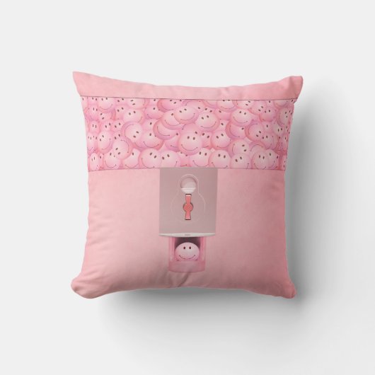 ピンクガンボールマシン装飾用クッション クッション (正面)