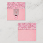 ピンクガンボール機フラットノートカード ノートカード (正面/裏面)