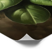 ピンクガーデニアフラワーズアートプリントポスター ポスター (角)