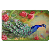 ピンクガーデンの孔雀 マグネット (横)