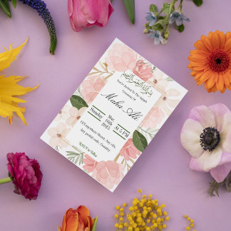 ピンクガーデンアキカ式 招待状