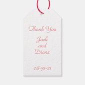 ピンクガーデンウォーターカラーローズブーケ ギフトタグ (裏面)