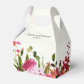 ピンクガーデンウォーターカラー結婚フローラ フェイバーボックス (裏面サイド)