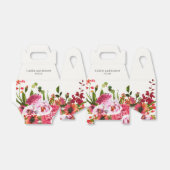 ピンクガーデンウォーターカラー結婚フローラ フェイバーボックス (折り畳みなし)