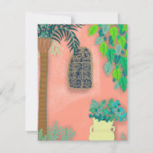 ピンクガーデンウォールエキゾチック秘密パームツリー カード (正面)
