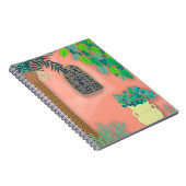 ピンクガーデンウォールパームツリーモロッコ ノートブック (右側)