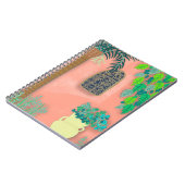 ピンクガーデンウォールパームツリーモロッコ ノートブック (左側)