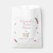 ピンクガーデンティーパーティー ブライダルシャワー フェイバーバッグ (正面)