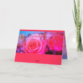 ピンクガーデンバラ写真 カード (裏面)