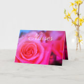 ピンクガーデンバラ写真 カード (黄色い花)