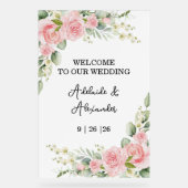 ピンクガーデンバラ結婚ズ アクリルサイン (正面)