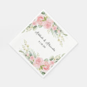 ピンクガーデンバラ結婚ズ スタンダードランチョンナプキン (角)