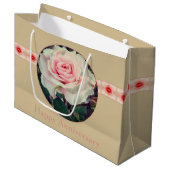 ピンクガーデンバラ ラージペーパーバッグ (正面アングル)
