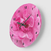 ピンクガーデンバラ ラージ壁時計 (傾斜)