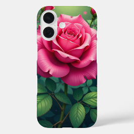 ピンクガーデンバラ iPhone 16ケース