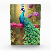 ピンクガーデンフォレストの孔雀 フォトブロック (正面)