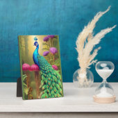 ピンクガーデンフォレストの孔雀 フォトプラーク (側面)