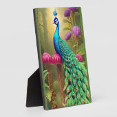 ピンクガーデンフォレストの孔雀 フォトプラーク (側面)