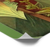 ピンクガーデンフォレストの孔雀 ポスター (角)