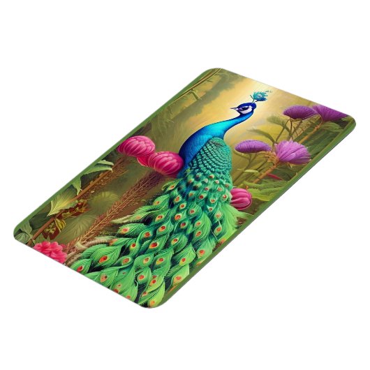 ピンクガーデンフォレストの孔雀 マグネット (左側)