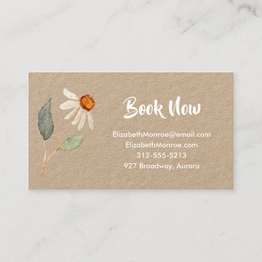 ピンクガーデンフラワーズサロンメイクアップ美容師 名刺 (裏面)