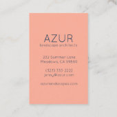 ピンクガーデンフローリスト地主アーキテクト 名刺 (裏面)