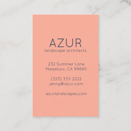 ピンクガーデンフローリスト地主アーキテクト 名刺 (裏面)