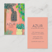 ピンクガーデンフローリスト地主アーキテクト 名刺 (正面/裏面)