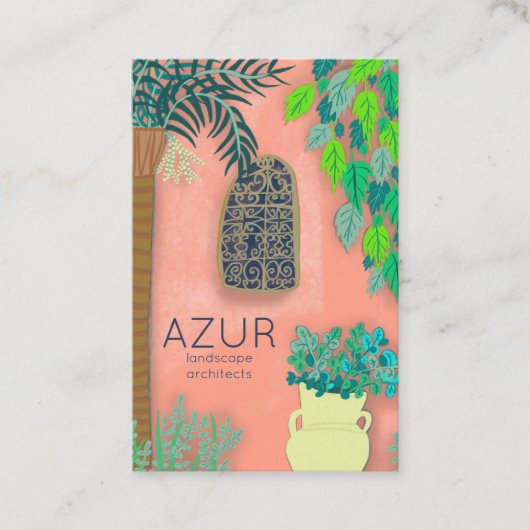ピンクガーデンフローリスト地主アーキテクト 名刺 (正面)