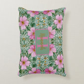 ピンクガーデンモザイクアクセントピロー アクセントクッション (正面(垂直))
